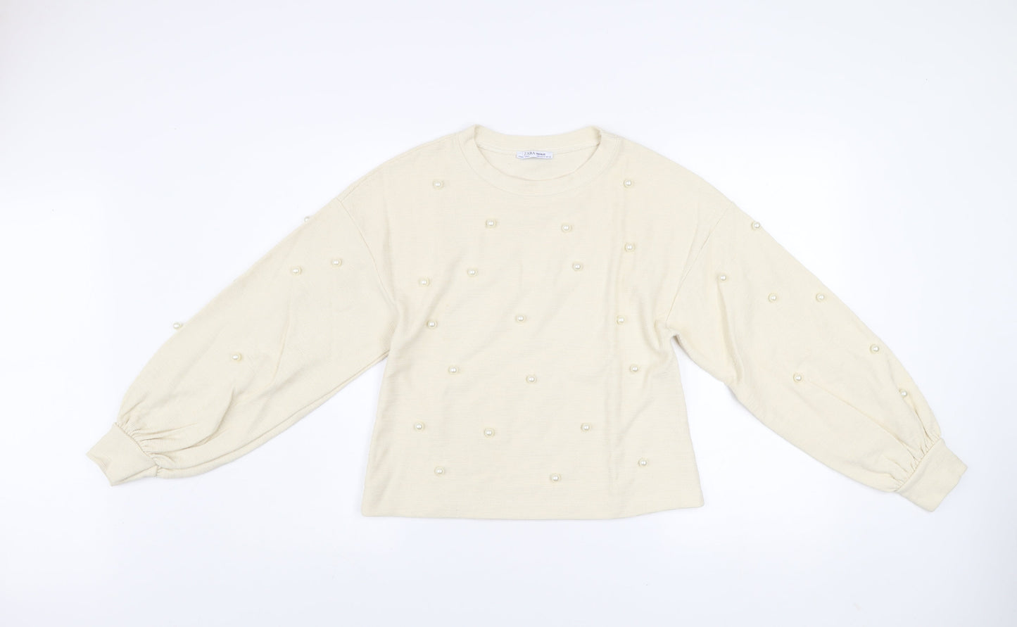 Womens UK Size 12 Zara Beige Pullover Jumper