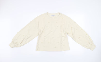 Womens UK Size 12 Zara Beige Pullover Jumper