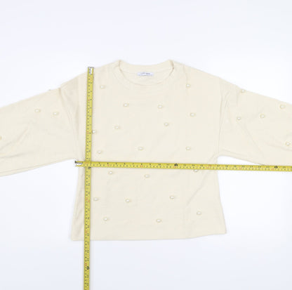 Womens UK Size 12 Zara Beige Pullover Jumper