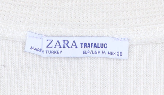 Womens UK Size 12 Zara Beige Pullover Jumper