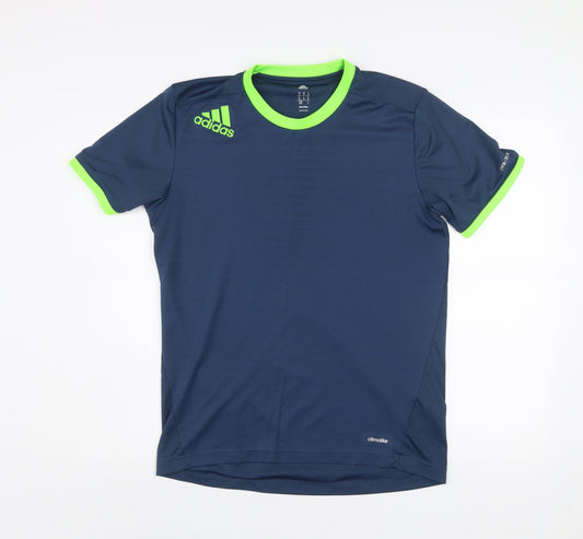 Adidas Men's Blue Climalite Athletic T-Shirt Medium Short Sleeve