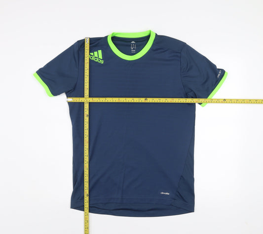 Adidas Men's Blue Climalite Athletic T-Shirt Medium Short Sleeve