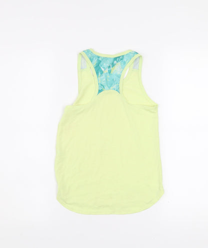 Decathlon Girls Yellow Tank Top 10-11 Years Lightweight Sports Vest