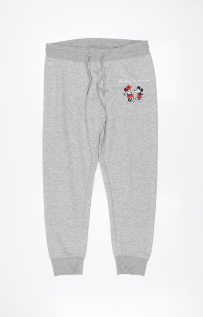 Womens UK Size 12-14 Disney Relaxed Fit Jogger Grey Trousers