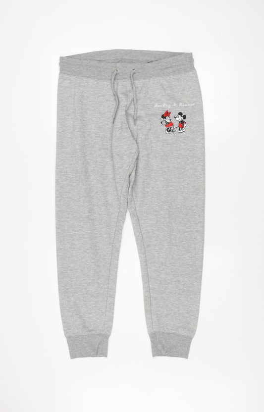 Womens UK Size 12-14 Disney Relaxed Fit Jogger Grey Trousers