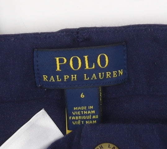 Girls UK Size 6 Years Ralph Lauren Slim Fit Jegging Blue Trousers