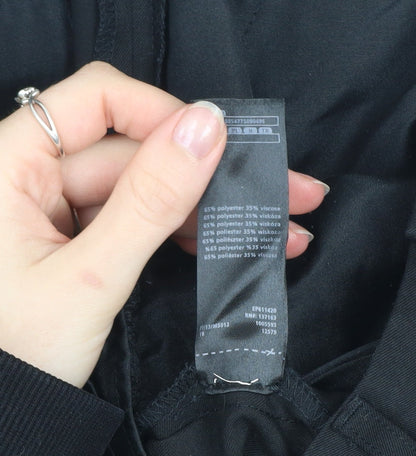 F&F Womens Black Formal Straight Leg Trousers Size 36 Regular