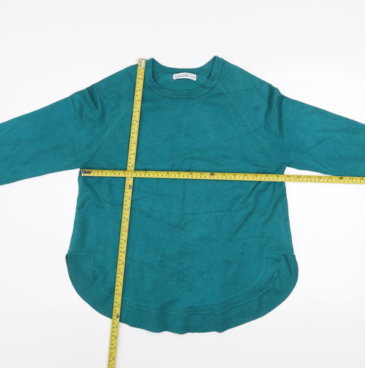 Gallery Women's Green Crew Neck Pullover Jumper UK M