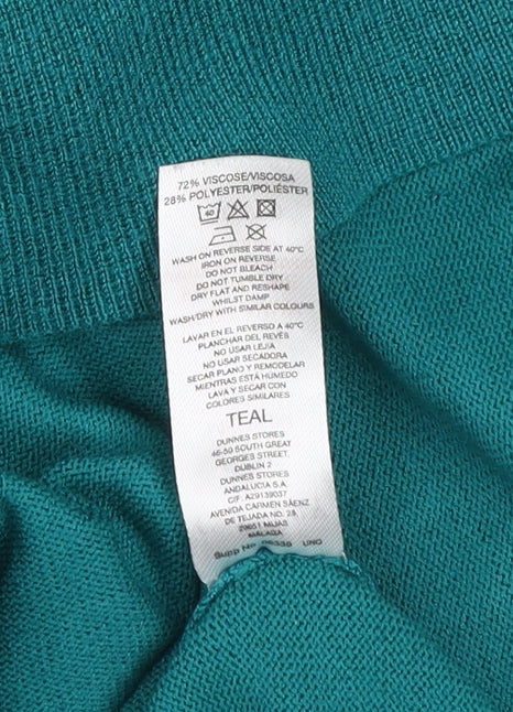 Gallery Women's Green Crew Neck Pullover Jumper UK M