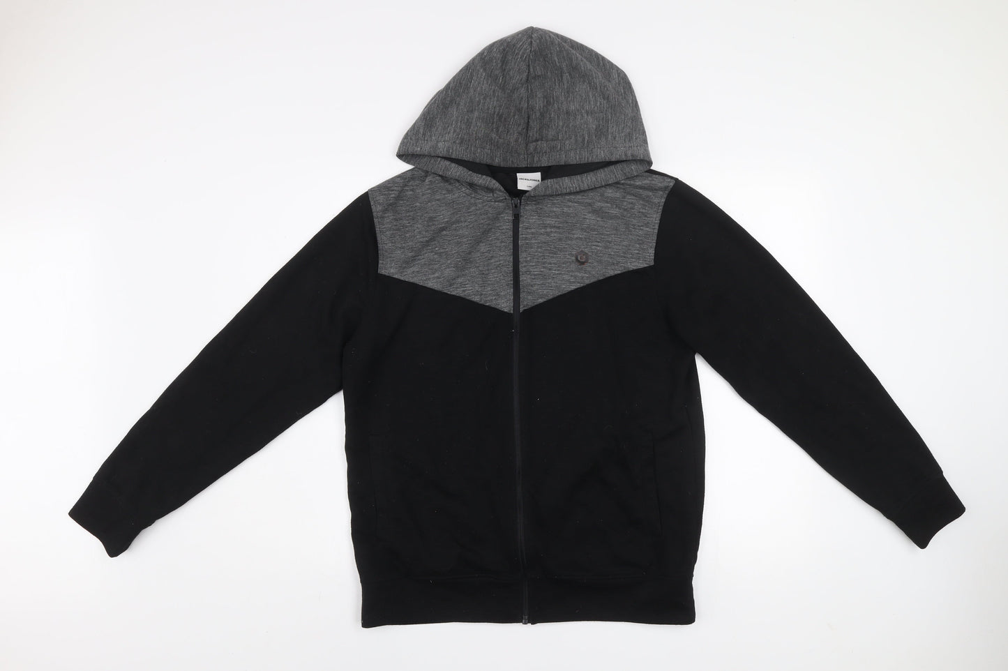 Mens UK Size L JACK & JONES Black Gym & Training Casual Walking Jacket