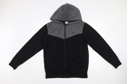 Mens UK Size L JACK & JONES Black Gym & Training Casual Walking Jacket