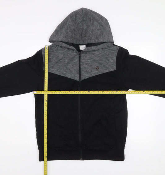 Mens UK Size L JACK & JONES Black Gym & Training Casual Walking Jacket