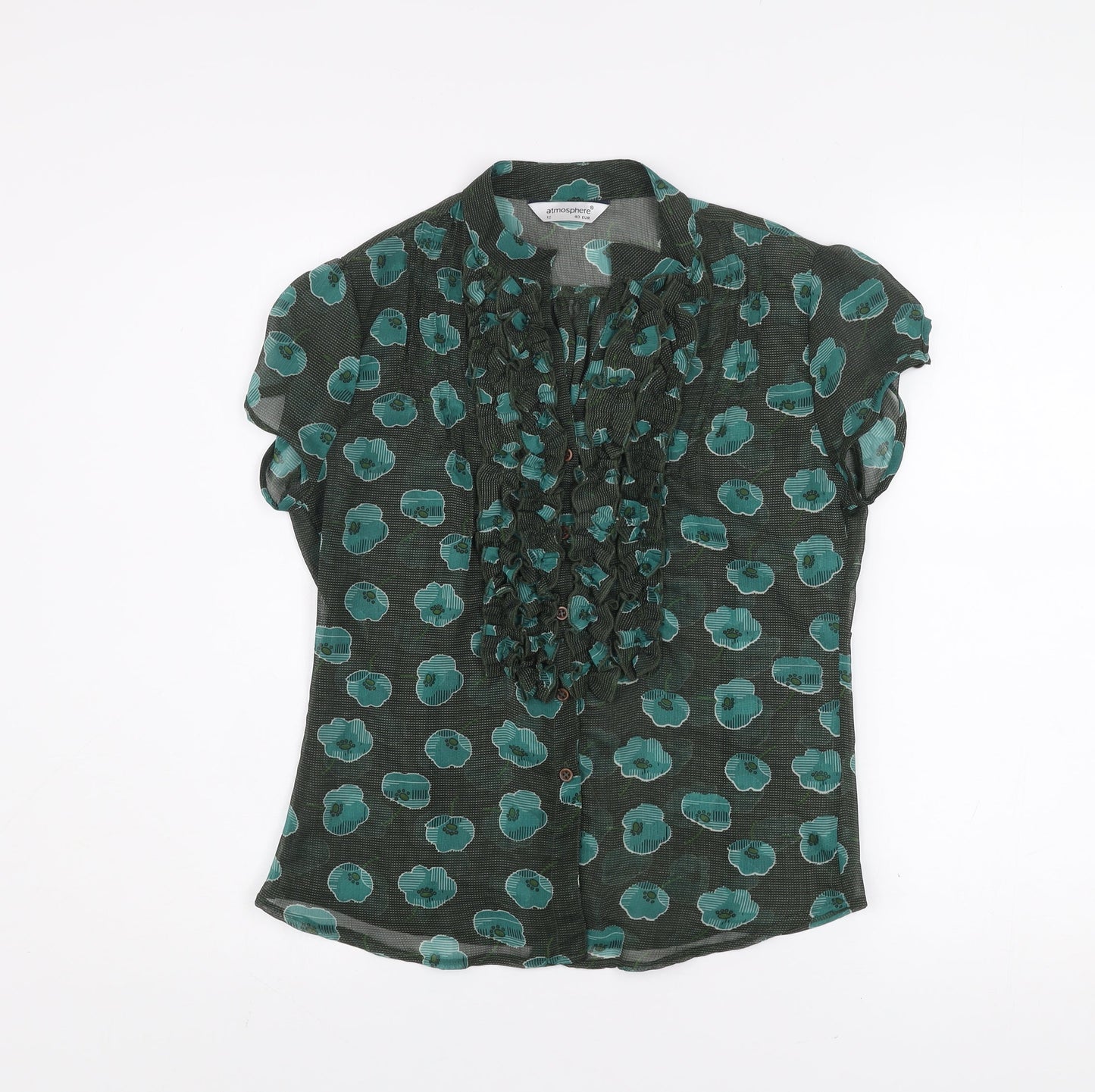 Womens UK Size 12 Atmosphere Green Camisole Blouse