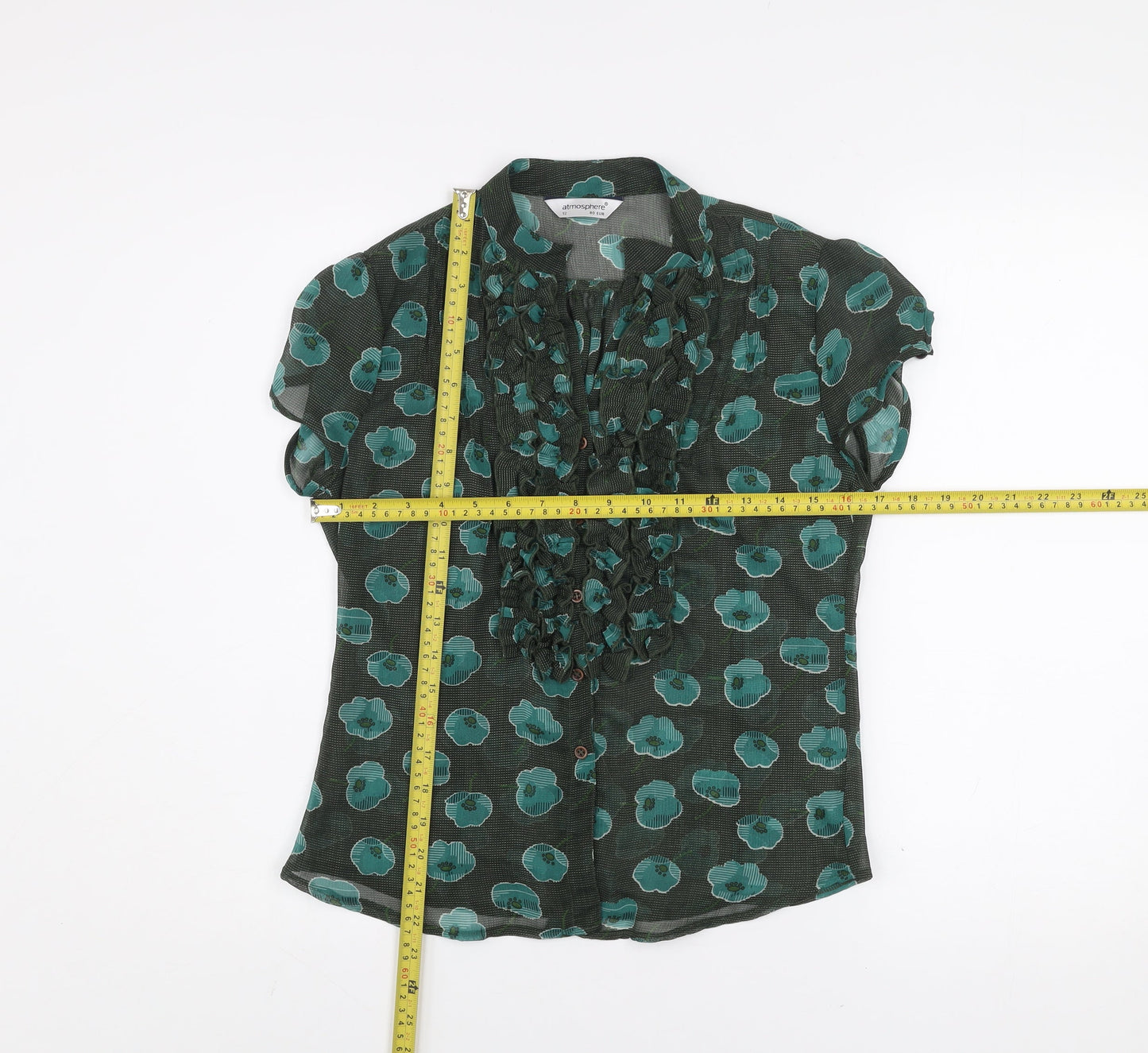 Womens UK Size 12 Atmosphere Green Camisole Blouse