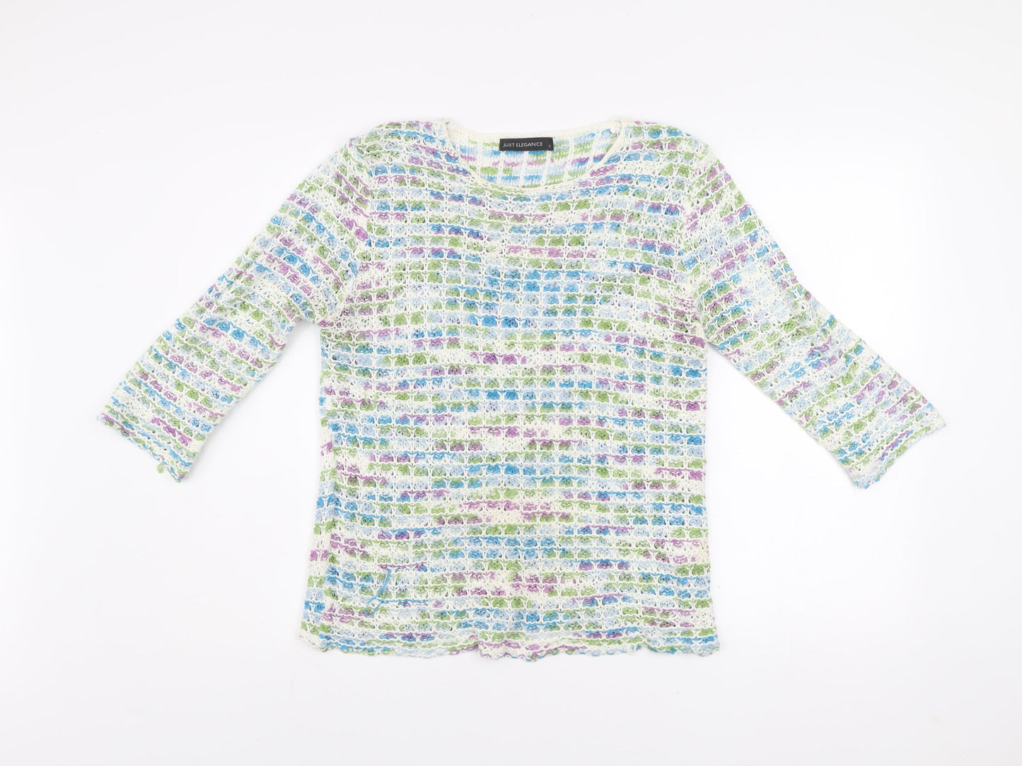 Womens UK Size S Just Elegance Multicoloured Pullover Jumper