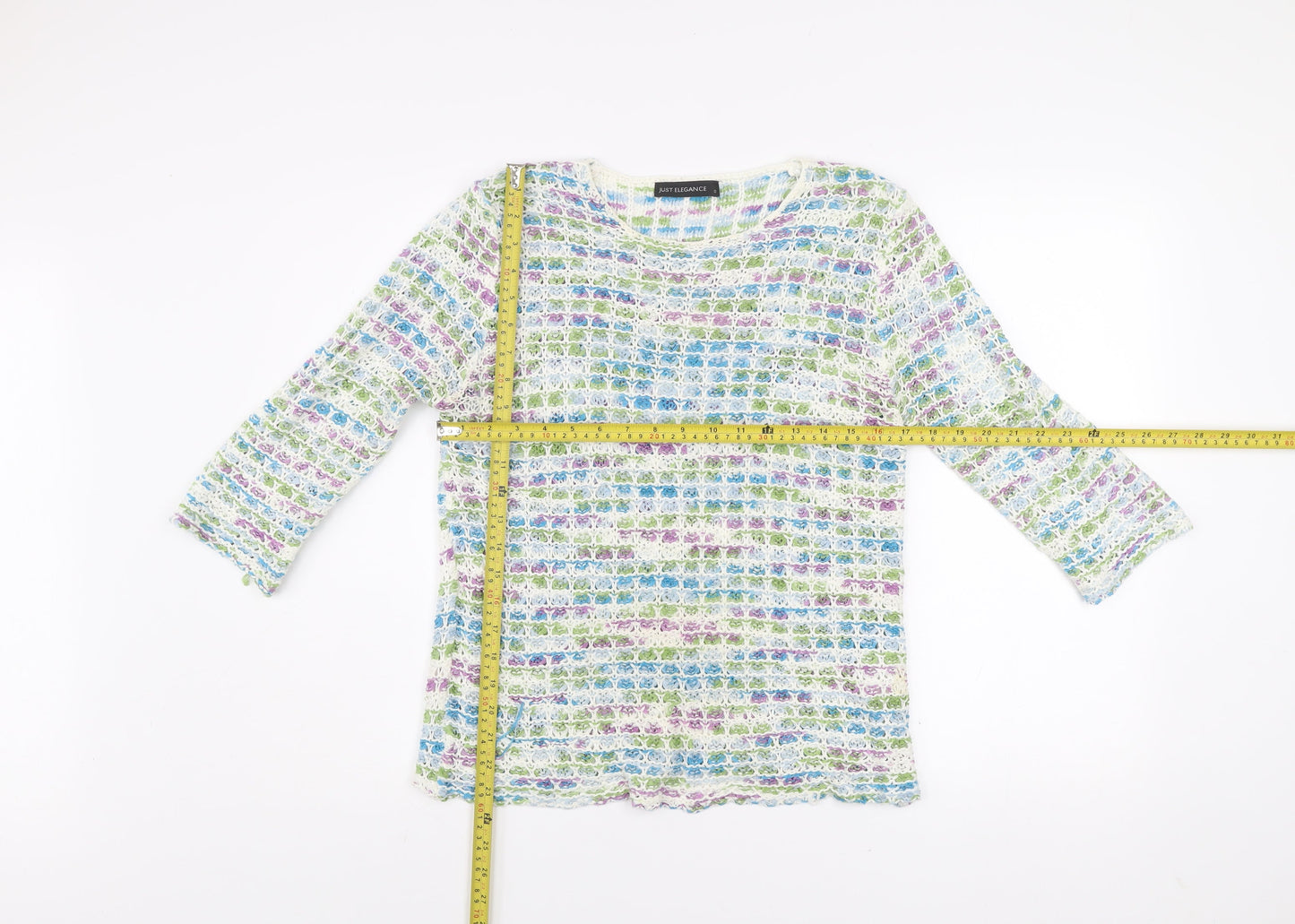Womens UK Size S Just Elegance Multicoloured Pullover Jumper
