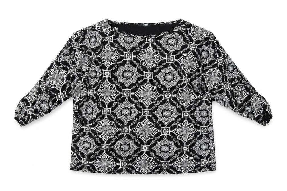 Womens UK Size 16 Quiz Black Tunic Blouse