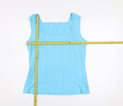 Womens UK Size L Monsoon Blue Basic Tank