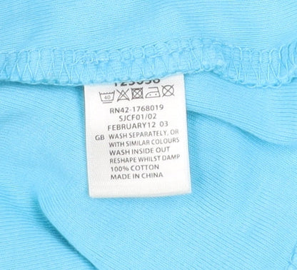 Womens UK Size L Monsoon Blue Basic Tank