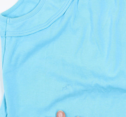 Womens UK Size L Monsoon Blue Basic Tank