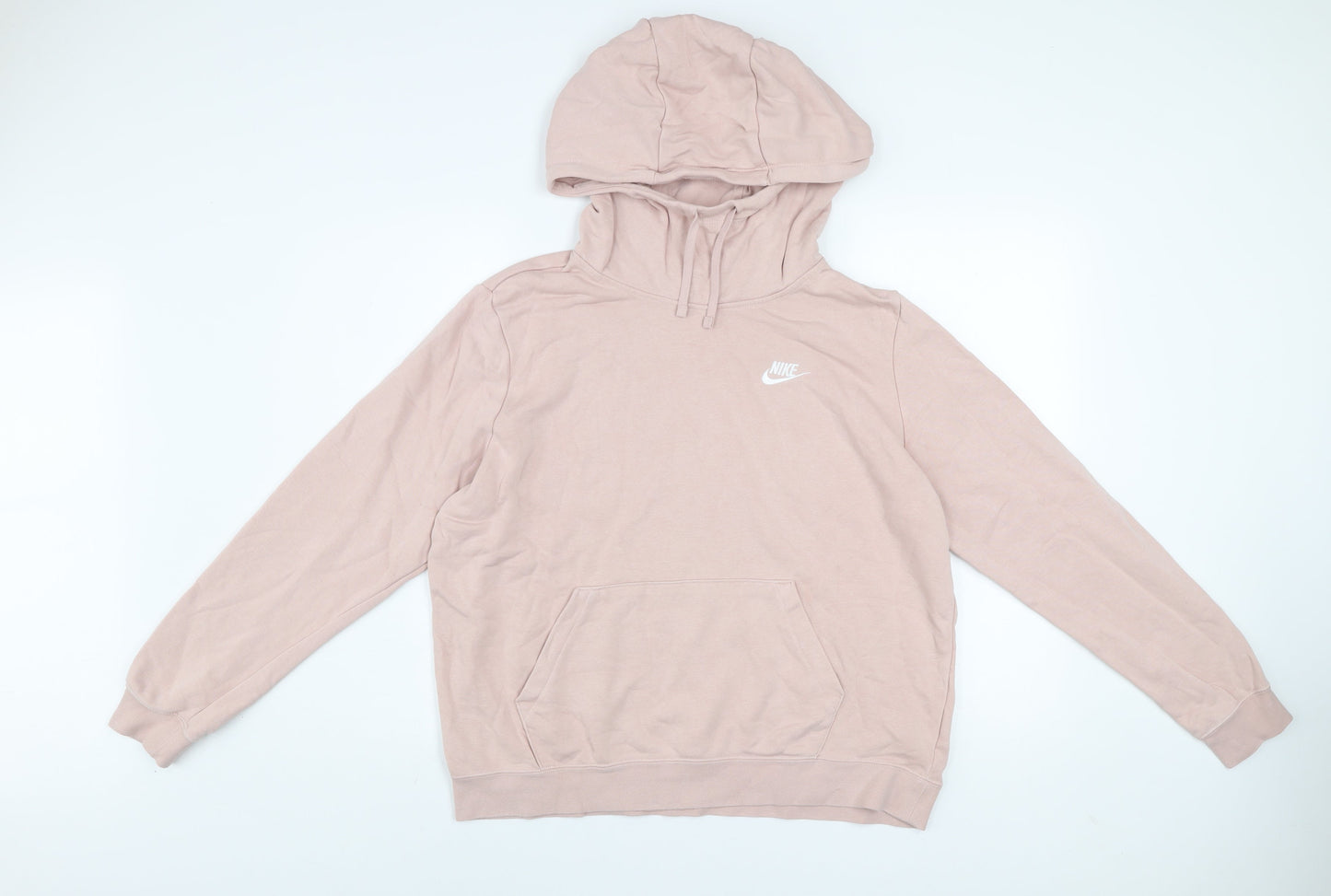 Nike Women’s Pink Pullover Hoodie Cotton Blend Size L