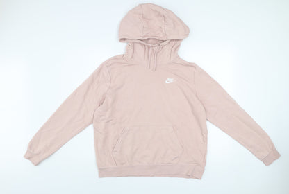 Nike Women’s Pink Pullover Hoodie Cotton Blend Size L