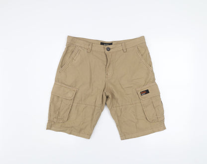 Diesel Men’s Beige Cargo Shorts Size 32 Cotton Canvas Summer