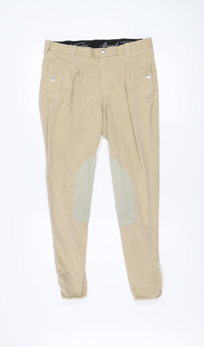 Mark Todd Mens Beige 32 Regular Fit Stretch Trousers
