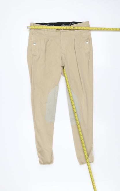 Mark Todd Mens Beige 32 Regular Fit Stretch Trousers