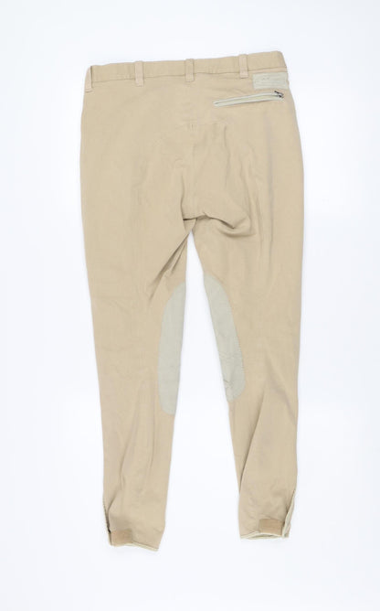 Mark Todd Mens Beige 32 Regular Fit Stretch Trousers