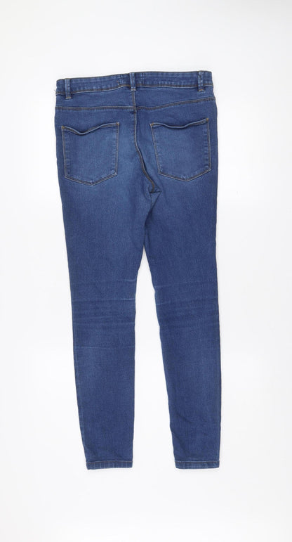 Primark Women Blue Skinny Jeans Size 14 Denim Stretch Classic Fit
