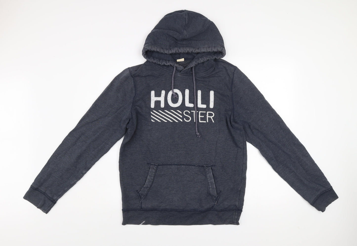 Mens UK Size M Hollister Blue Pullover Hoodie