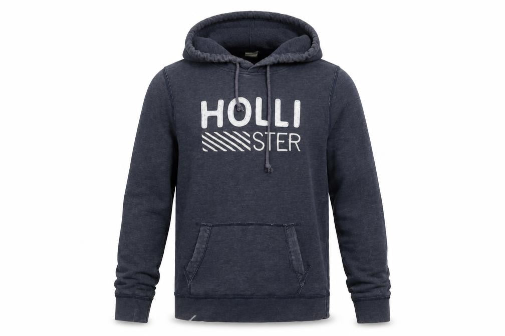 Mens UK Size M Hollister Blue Pullover Hoodie