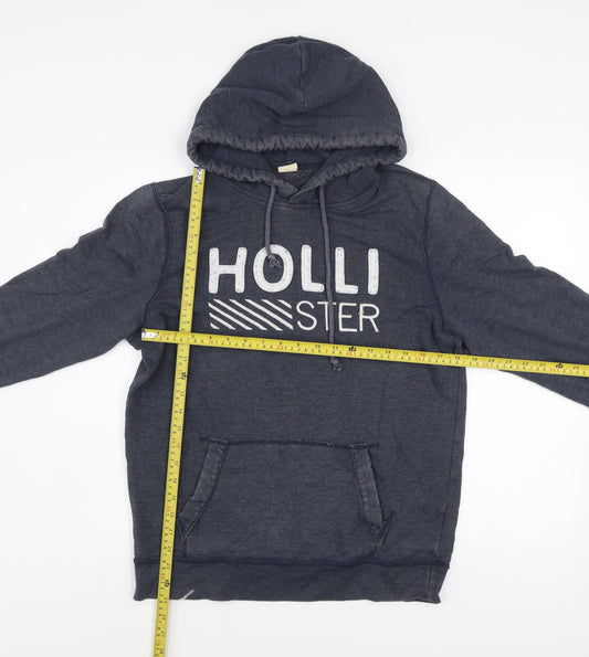 Mens UK Size M Hollister Blue Pullover Hoodie