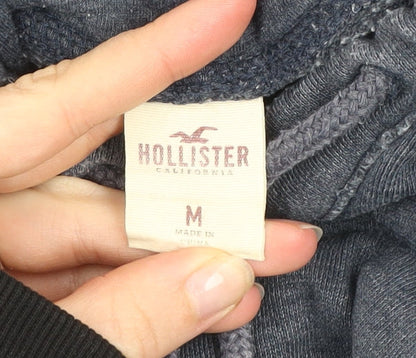 Mens UK Size M Hollister Blue Pullover Hoodie