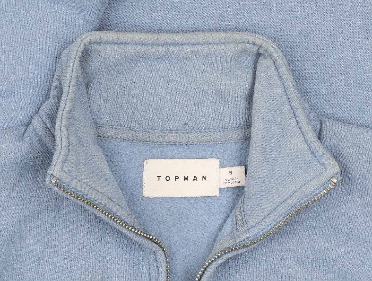 Mens UK Size S Topman Blue Pullover Sweatshirt