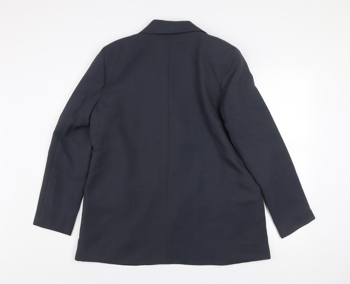 Primark Women Black Regular Fit One-Button Blazer Jacket Size M 12-14