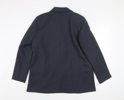 Primark Women Black Regular Fit One-Button Blazer Jacket Size M 12-14