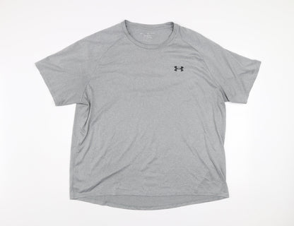 Under Armour Men's Grey 2XL Tech Tee T-Shirt Loose Fit Sports Top