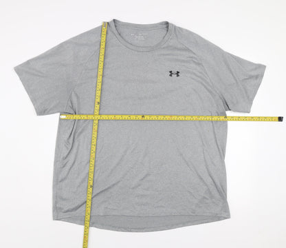 Under Armour Men's Grey 2XL Tech Tee T-Shirt Loose Fit Sports Top