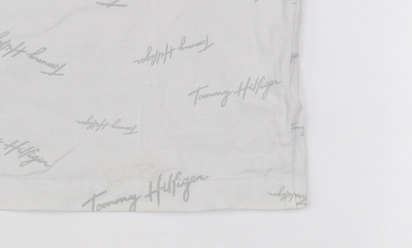 Tommy Hilfiger Men's White Regular Fit Logo Short Sleeve T-Shirt Size L