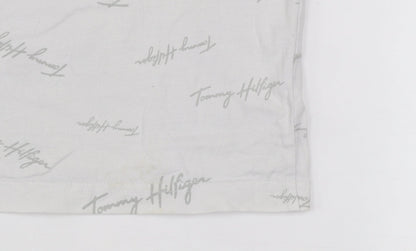 Tommy Hilfiger Men's White Regular Fit Logo Short Sleeve T-Shirt Size L
