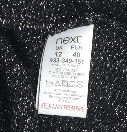 Womens UK Size 12 NEXT Black Pullover Jumper