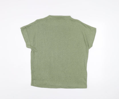 Womens UK Size M Gallery Green Jersey T-Shirt