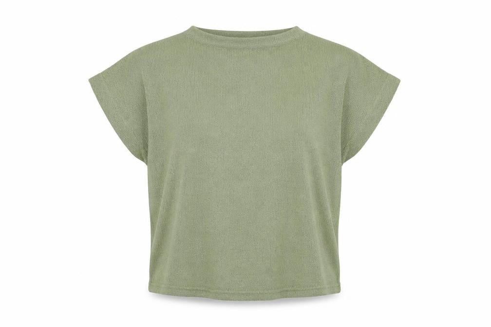 Womens UK Size M Gallery Green Jersey T-Shirt