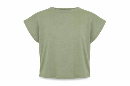 Womens UK Size M Gallery Green Jersey T-Shirt