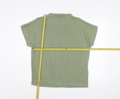 Womens UK Size M Gallery Green Jersey T-Shirt