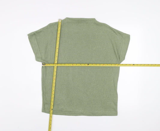 Womens UK Size M Gallery Green Jersey T-Shirt