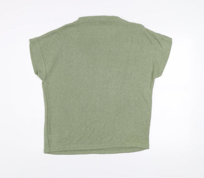 Womens UK Size M Gallery Green Jersey T-Shirt