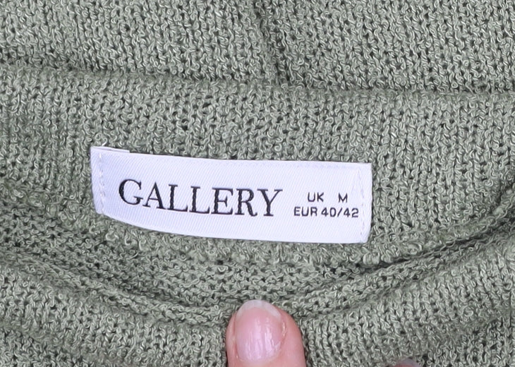 Womens UK Size M Gallery Green Jersey T-Shirt